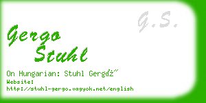 gergo stuhl business card